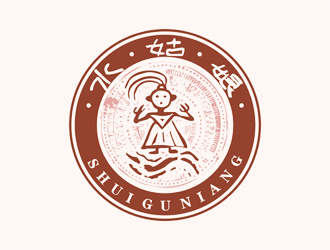 譚家強的水姑娘(人物卡通LOGO設(shè)計）logo設(shè)計