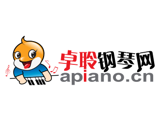 黃安悅的卓聆鋼琴網(wǎng)（apiano.cn）logo設(shè)計