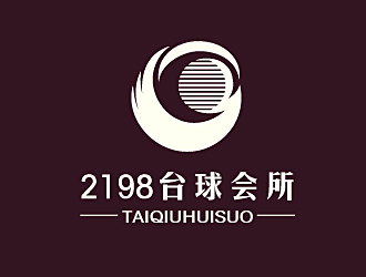 白冰的2198臺球會所logo設(shè)計