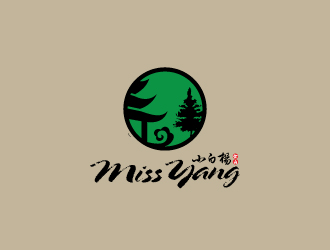 Restaurant Miss Yang 小白楊食府logo設(shè)計(jì)