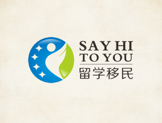 廖燕峰的SAY HI TO YOU 留學(xué)移民logo設(shè)計(jì)