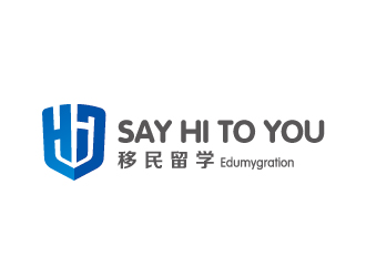 文大為的SAY HI TO YOU 留學(xué)移民logo設(shè)計(jì)