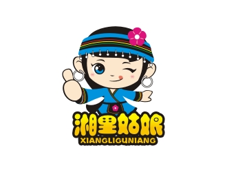 曾翼的湘里姑娘人物卡通logo設(shè)計