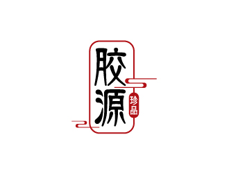 膠源珍品甜品品牌logologo設(shè)計