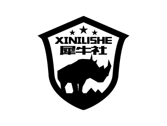 張俊的犀牛社戶外越野自駕游車友會俱樂部logologo設計