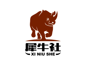 安冬的犀牛社戶外越野自駕游車友會俱樂部logologo設計