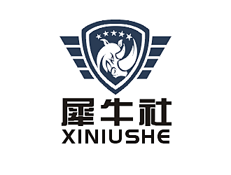 勞志飛的犀牛社戶外越野自駕游車友會俱樂部logologo設計