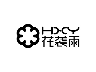 張俊的花襲雨女鞋商標設計logo設計