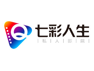 七彩人生私人影院logo設(shè)計(jì)