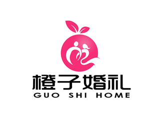 朱兵的橙子婚禮logo設(shè)計