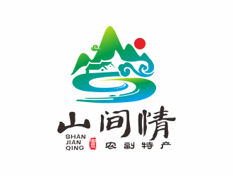 何嘉健的山間情  農(nóng)副特產(chǎn)logo設(shè)計