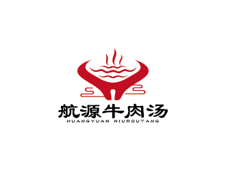 王濤的航源牛肉湯人物卡通標志設(shè)計logo設(shè)計