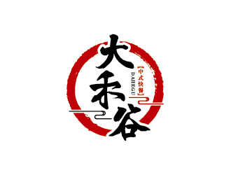 王濤的大禾谷中式快餐標(biāo)志設(shè)計logo設(shè)計