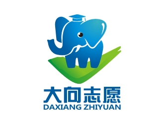 曾翼的大向志愿教育品牌卡通logologo設計