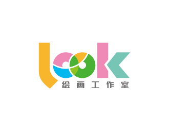 周金進的look繪畫工作室logo設(shè)計