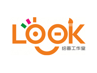 趙鵬的look繪畫工作室logo設(shè)計