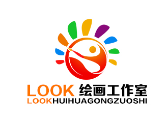 余亮亮的look繪畫工作室logo設(shè)計(jì)