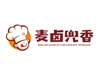 鐘炬的麥鹵兜香食品logo設計