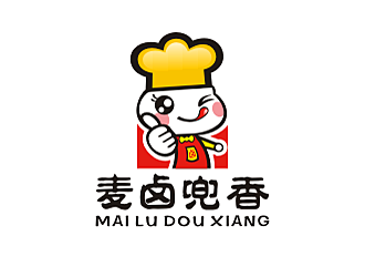 勞志飛的麥鹵兜香食品logo設計