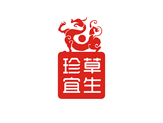 勞志飛的珍草宜生養(yǎng)身產(chǎn)品LOGOlogo設(shè)計(jì)