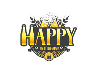 鐘炬的嗨兒啤到家店鋪logo設計logo設計