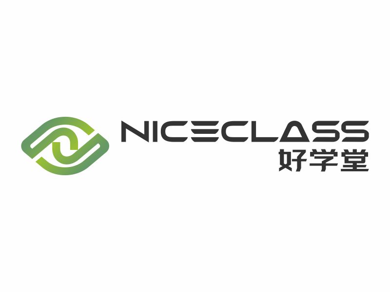 英文名字是“Niceclass ”，中文名字是“好學(xué)堂”logo設(shè)計