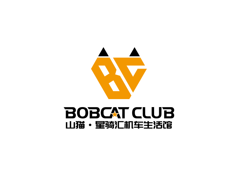 張俊的山貓·星騎匯機(jī)車生活館（BOBCAT CLUB）logo設(shè)計(jì)