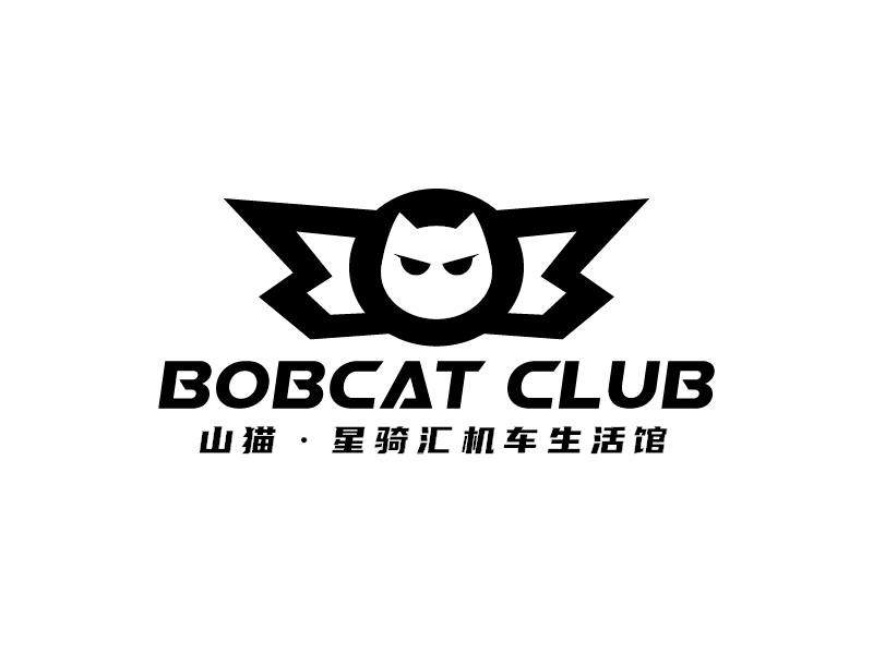 王濤的山貓·星騎匯機(jī)車生活館（BOBCAT CLUB）logo設(shè)計(jì)