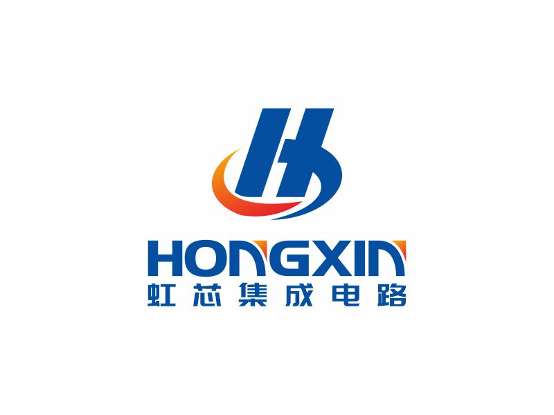 何嘉健的虹芯集成電路logo設計