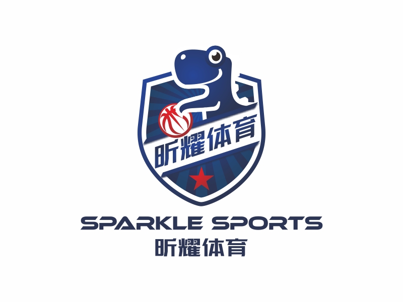 陳國(guó)偉的昕耀體育，副標(biāo)題：SPARKLE SPORTSlogo設(shè)計(jì)